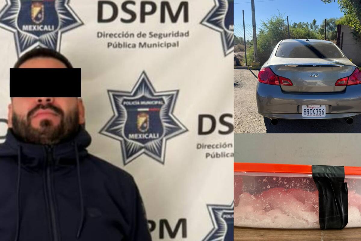 Aseguran droga oculta en auto; arrestan a conductor
