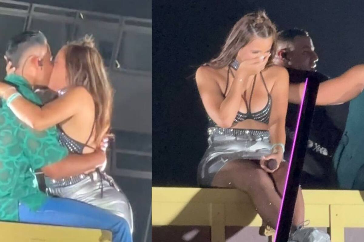 Su esposo le pide el divorcio luego de besar a Romeo Santos en el escenario