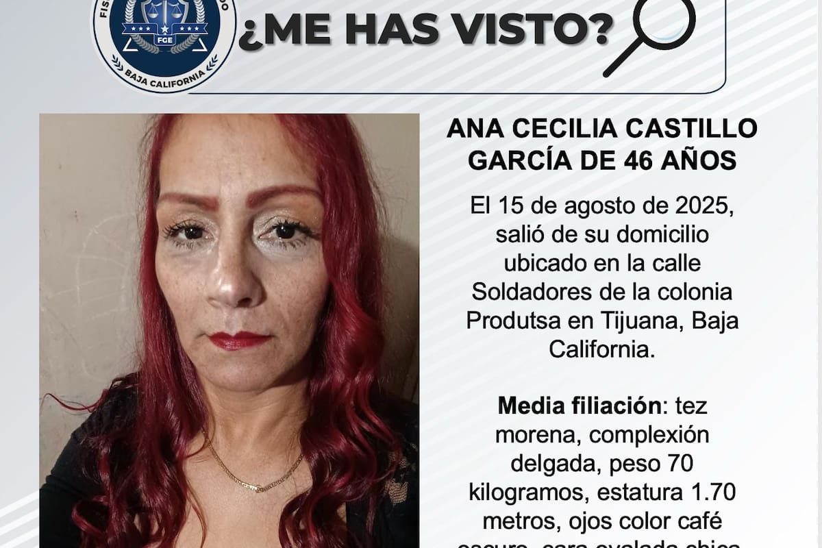 Se busca a Ana Cecilia Castillo García de 46 años