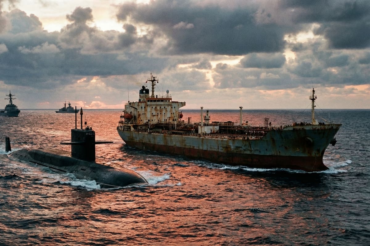 Rusia envía un submarino para escoltar un petrolero perseguido por Estados Unidos: el movimiento que eleva la tensión naval por las sanciones al petróleo vinculado a Venezuela