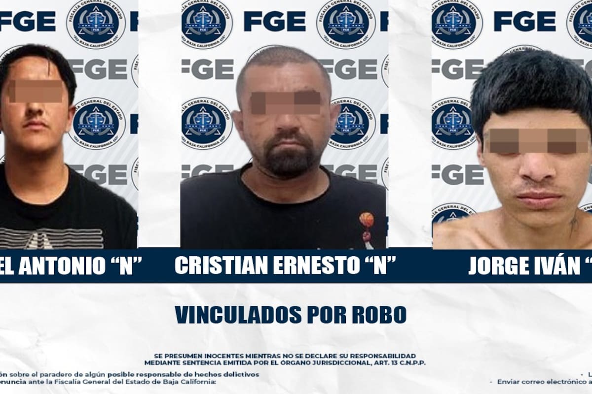 Tres detenidos por robo quedan en prisión preventiva