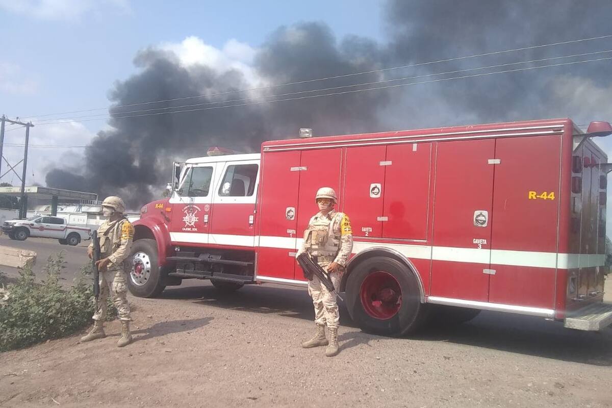 Sofocan incendio de gasera en el Valle del Yaqui