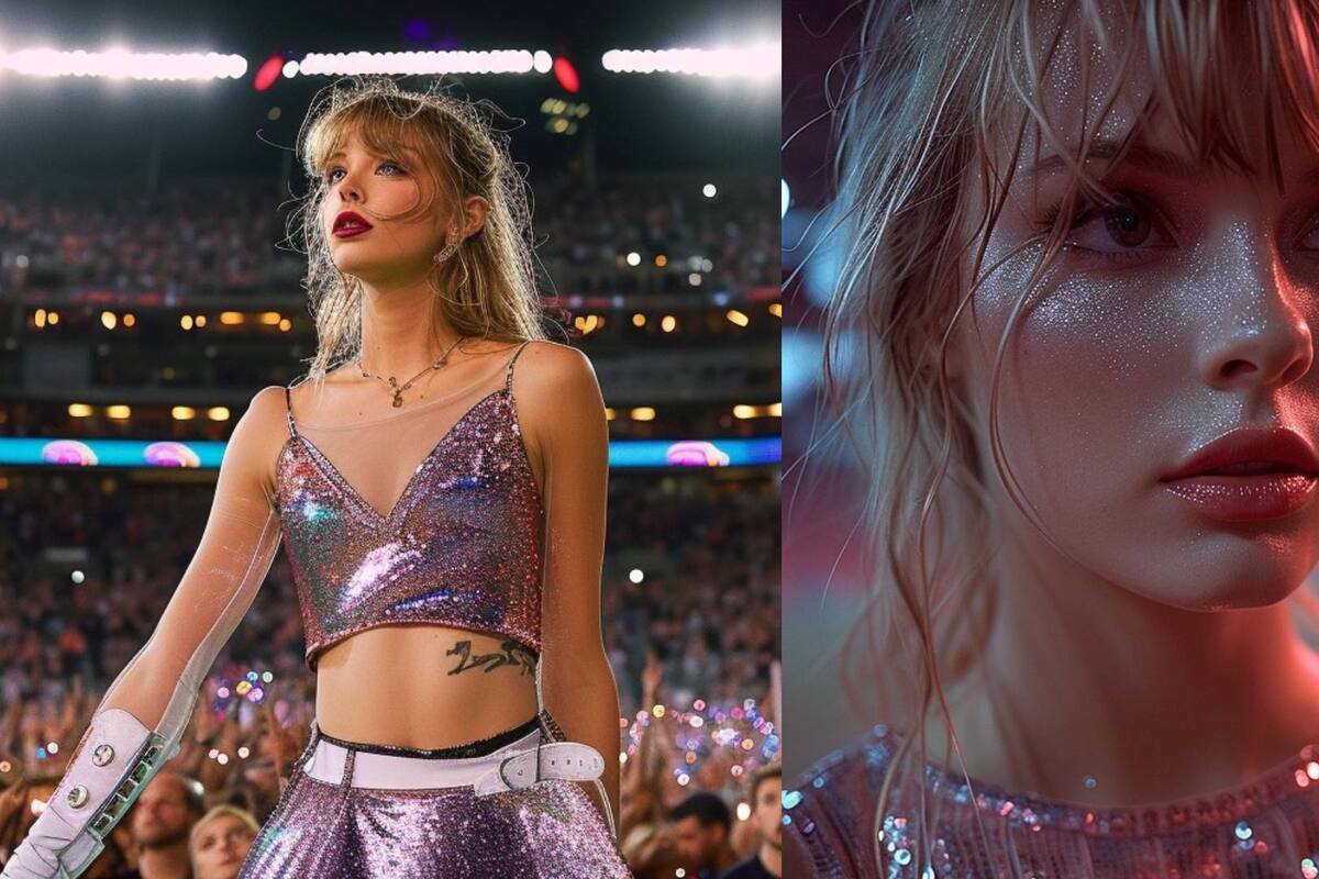Así se vería Taylor Swift cantando en el medio tiempo del Super Bowl según la inteligencia artificial