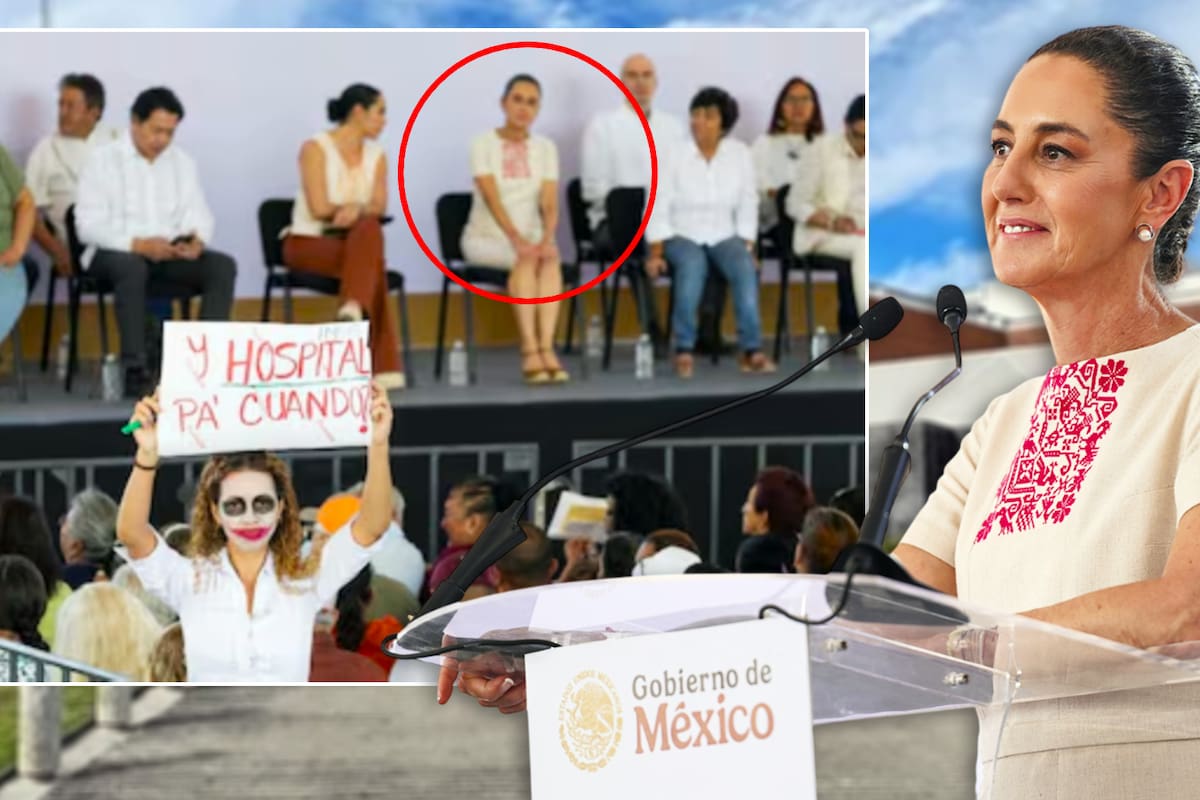 Protestante maquillada como el Joker interrumpe conferencia de Sheinbaum en Colima, exigiendo construcción de un hospital; esto respondió la presidenta