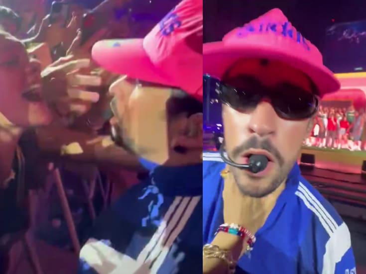 Bad Bunny es “ahorcado” por fan argentina y él le canta mirándola a los ojos en pleno concierto (VIDEO)