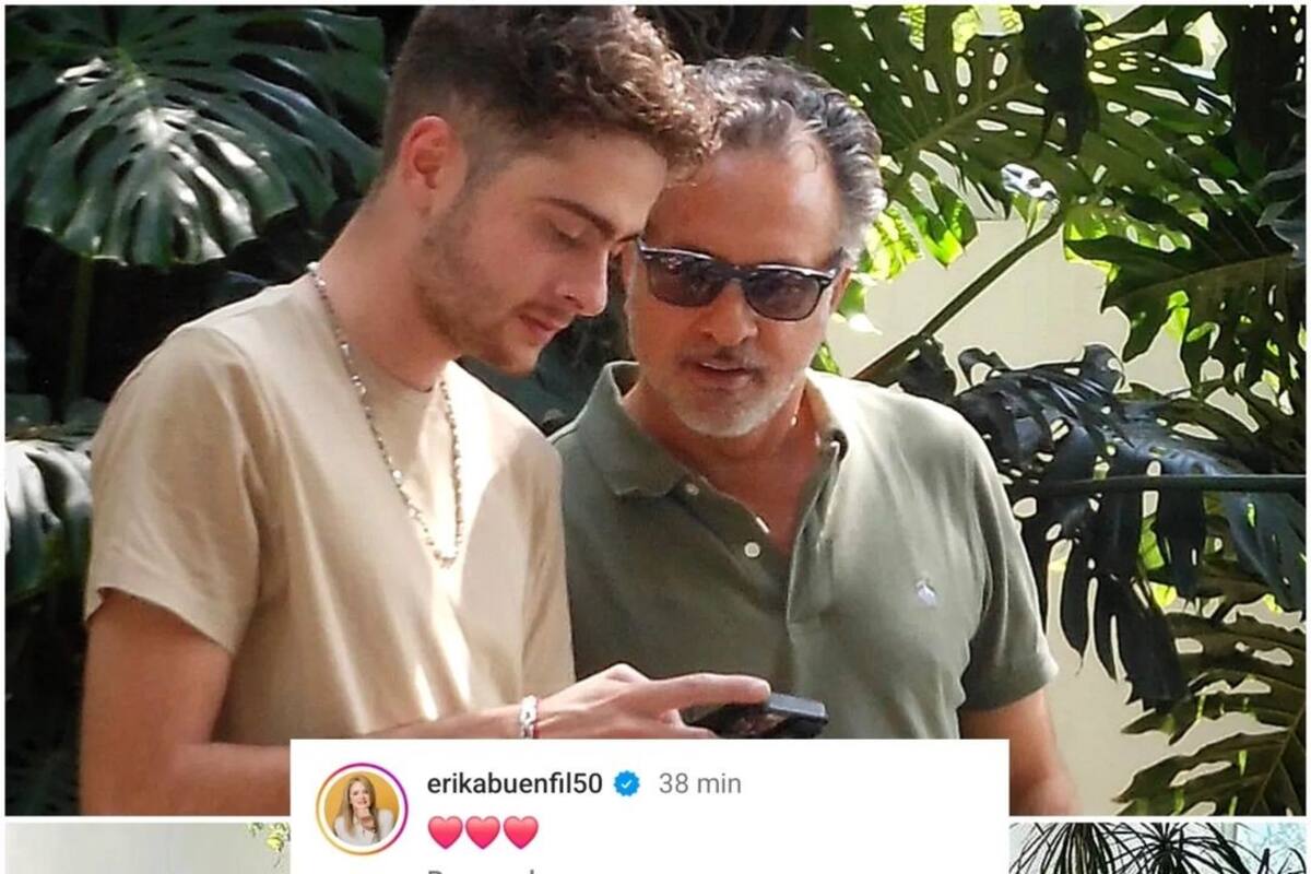 Erika Buenfil reacciona al encuentro de su hijo Nicolás con su padre Ernesto Zedillo Jr