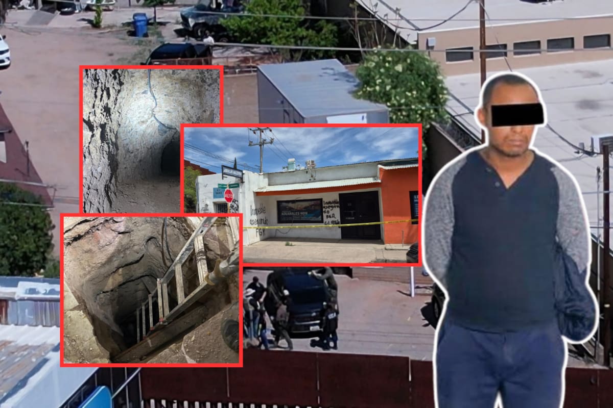 Inhabilitan túnel que conectaba a México con Estados Unidos a través de inmuebles en Nogales, Sonora y Arizona