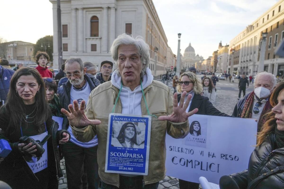 Pietro Orlandi, hermano de la joven desaparecida. | Crédito: AP