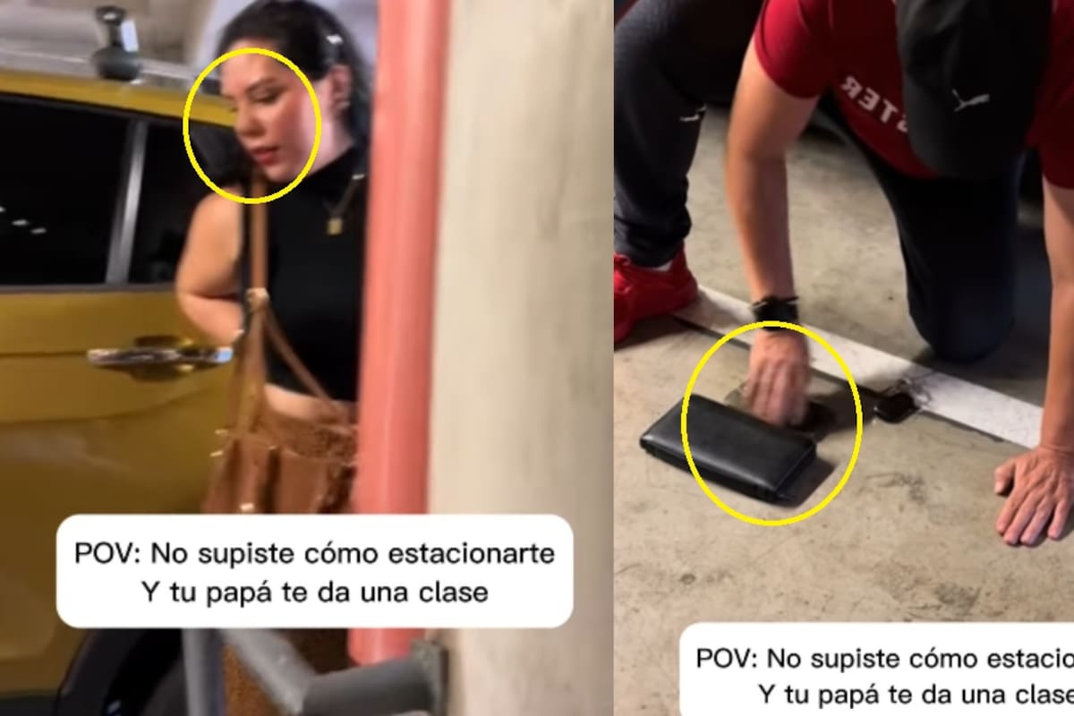 “La cartera, su celular y llaves sirvieron de ejemplo”: papá enseña a su hija a estacionarse y se vuelve viral por su ingenio