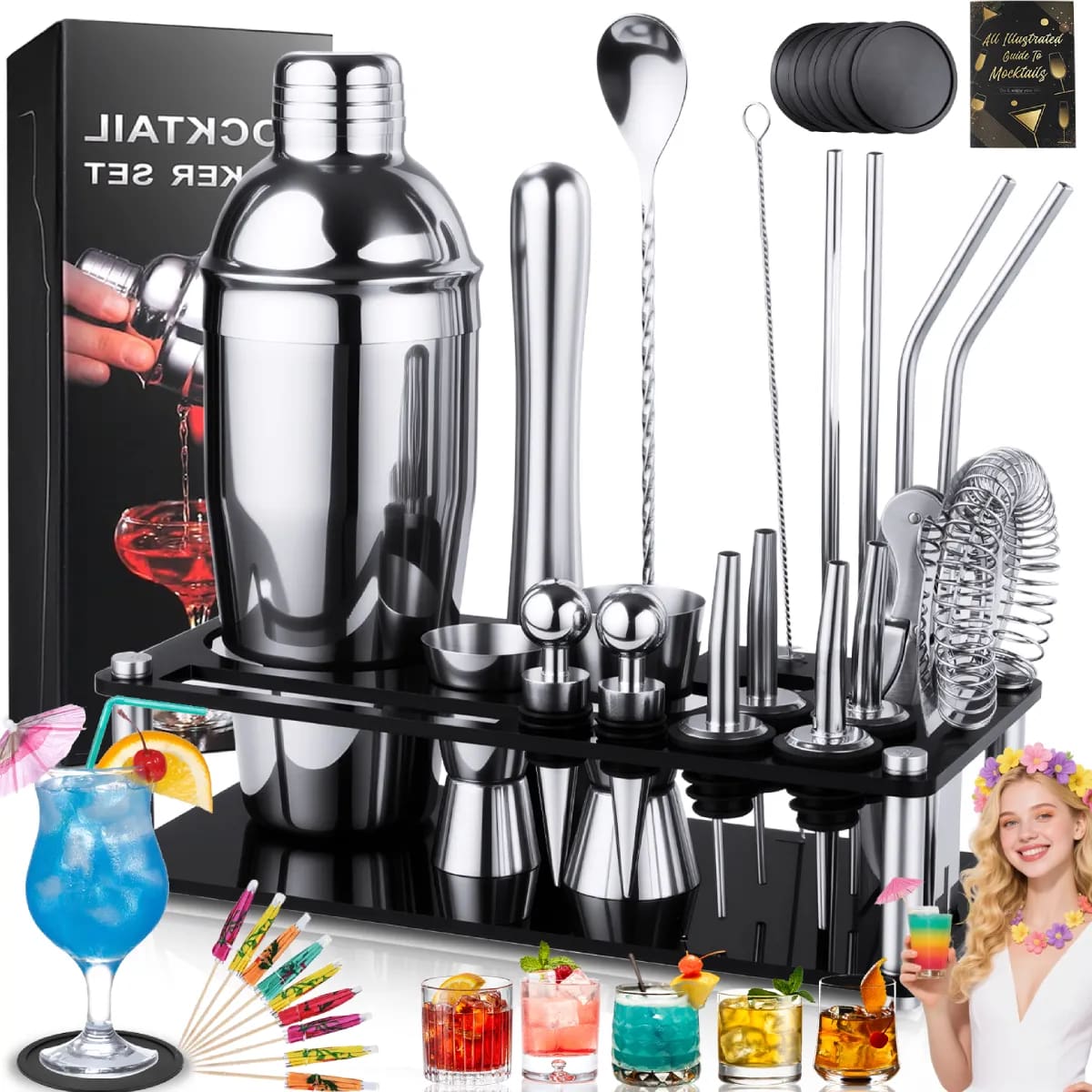 kit de coctelería de acero inoxidable | Mercado Libre