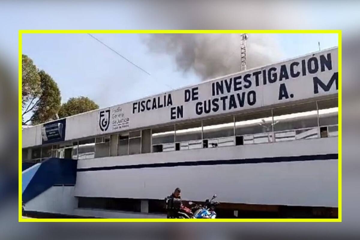 Reportan incendio en instalaciones de la Fiscalía de Gustavo A. Madero