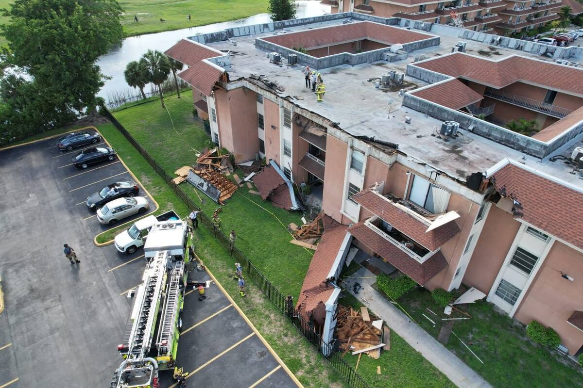 Derrumbe en Miami: otro edificio en Miami-Dade se desploma parcialmente