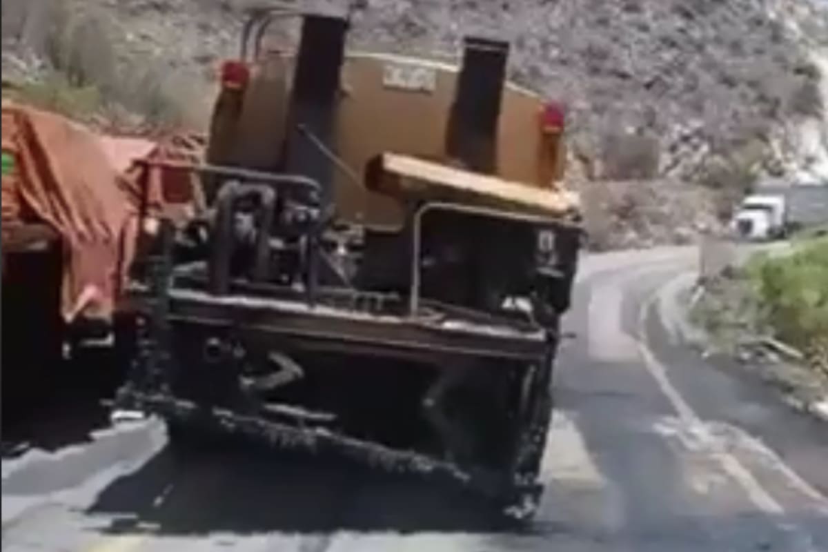 Cierran parcialmente carretera Ímuris-Cananea tras choque de pipa contra tráiler