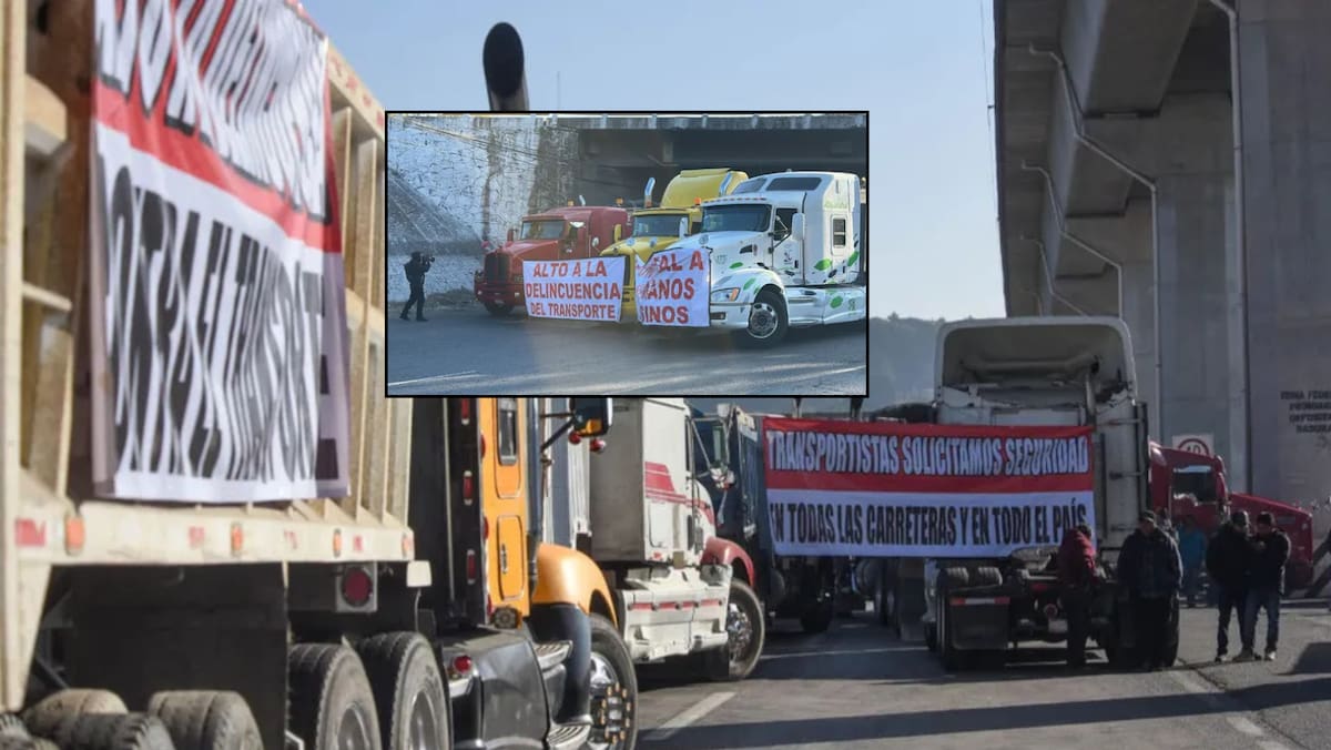 Megabloqueo nacional: transportistas y campesinos paralizan carreteras para exigir seguridad. Foto: Milenio