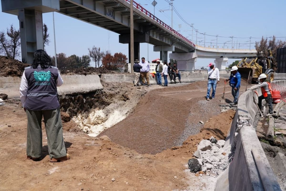 Aparece grieta de 138 metros en el Puente La Concordia de Iztapalapa