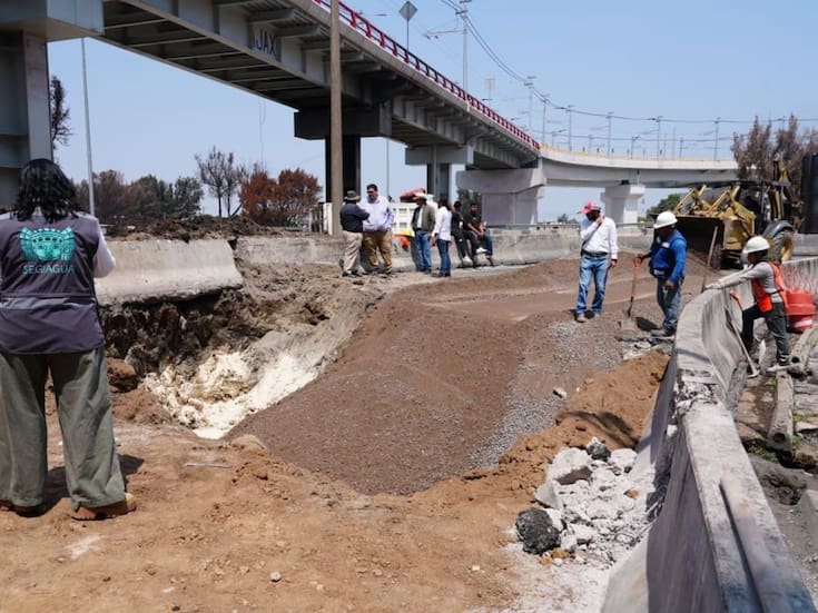 Aparece grieta de 138 metros en el Puente La Concordia de Iztapalapa