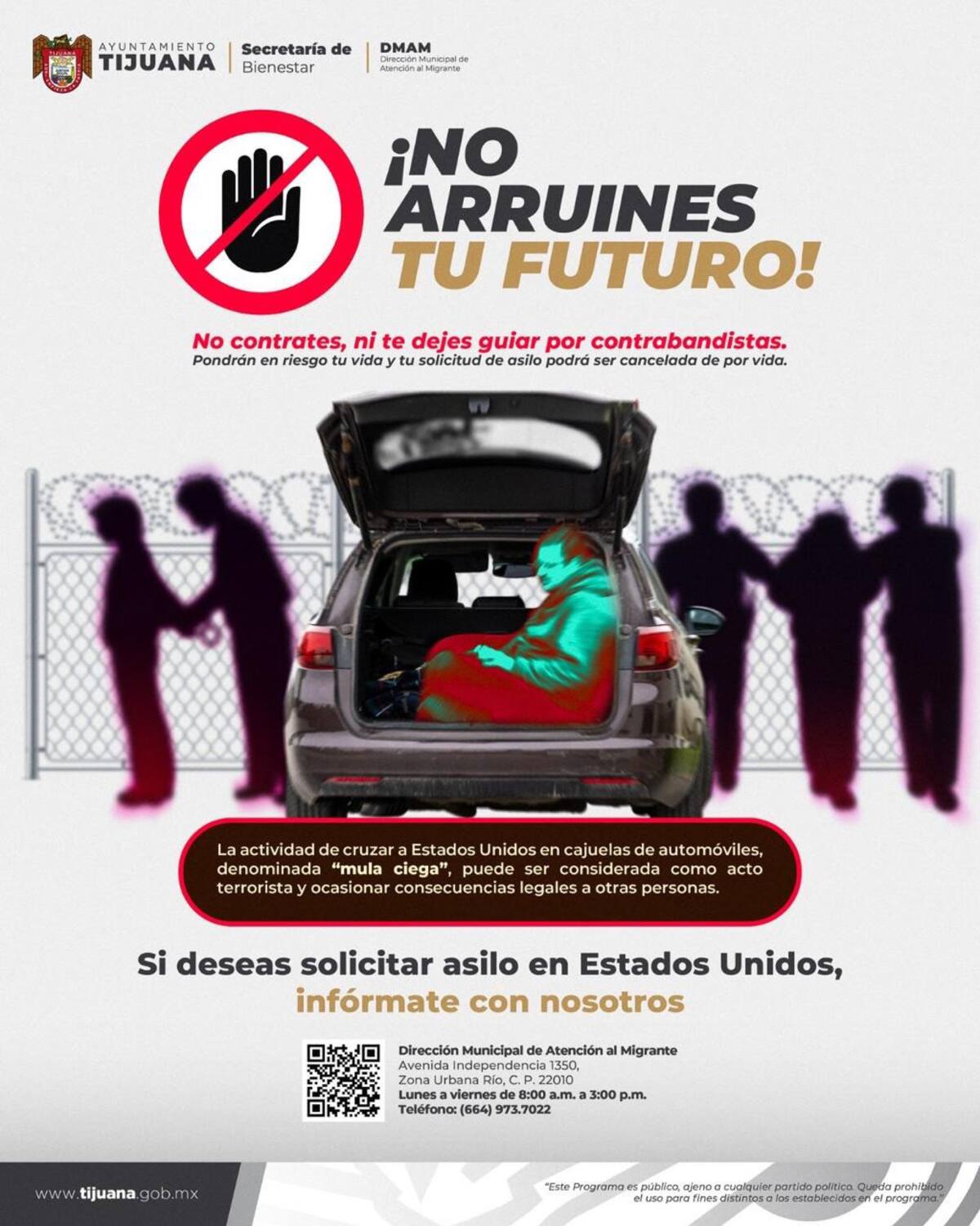 Campaña “No arruines tu futuro”.