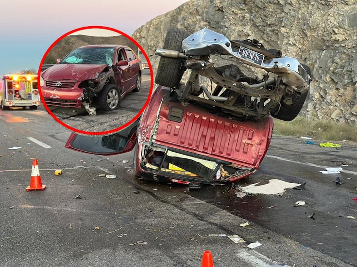 Choque y volcadura en la Interestatal 8 deja dos conductores lesionados