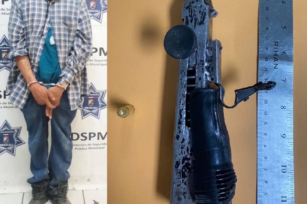 Sospechoso portaba un arma de fuego hechiza