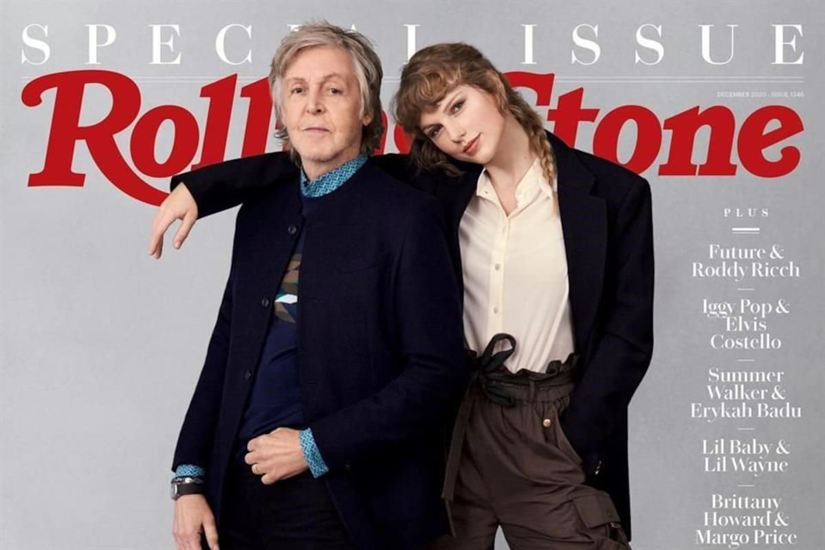 Paul McCartney y Taylor Swift para RollingStone en 2020.