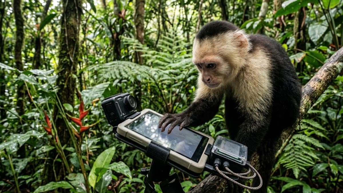 La tecnología combina una pantalla táctil, inteligencia artificial y un dispensador de alimento para estudiar aprendizaje, memoria y toma de decisiones en los primates.