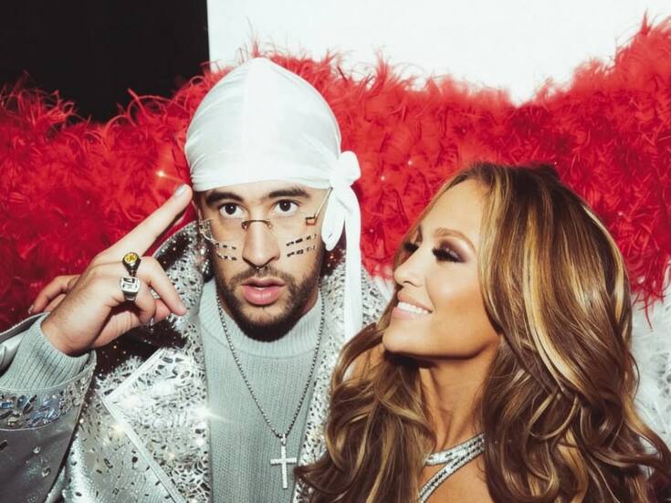 JLO apapacha a Bad Bunny antes de su concierto