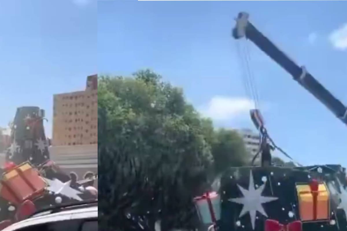 Tragedia en Brasil: Muere un trabajador cuando instalaba un árbol de navidad gigante; otro resultó herido
