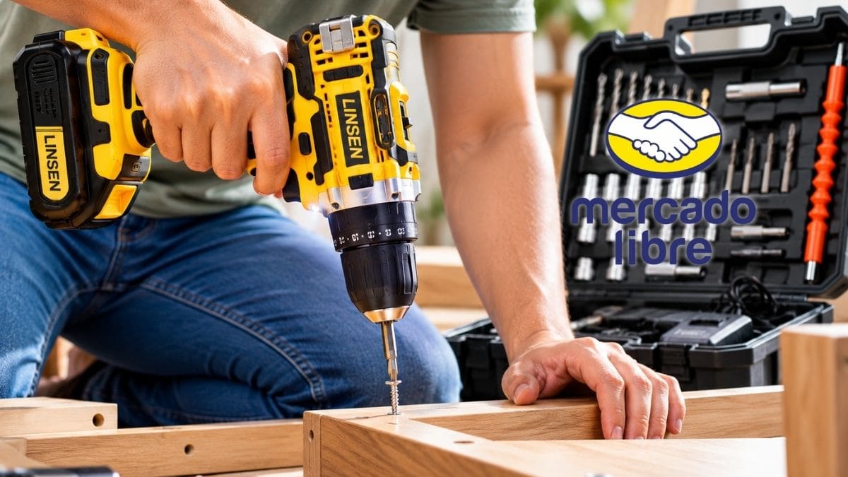 Mercado Libre rebaja a $266 pesos el rotomartillo inalámbrico más vendido de su plataforma con 32 accesorios incluidos