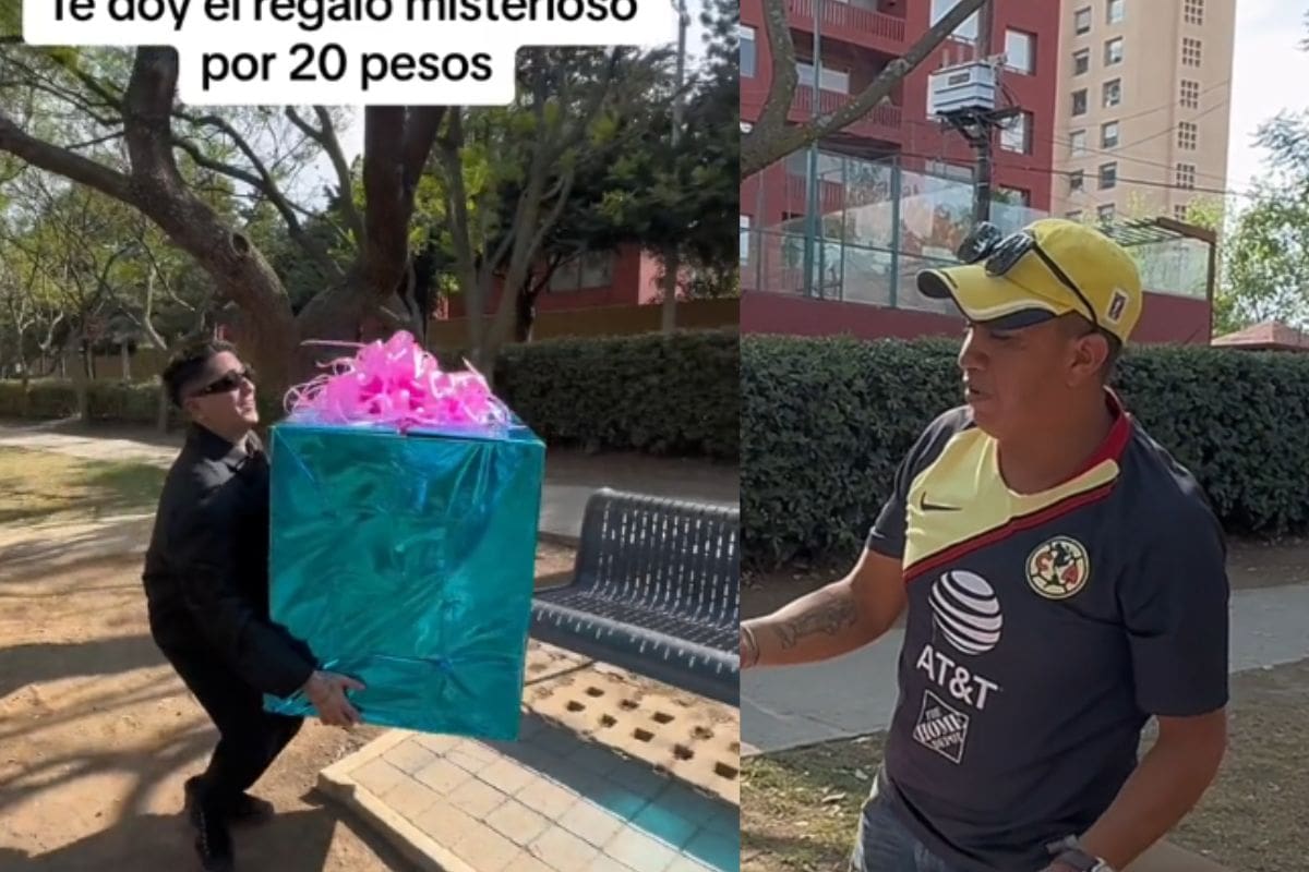 “Por mis águilas”: Hombre compra una enorme caja misteriosa a un influencer por 20 pesos