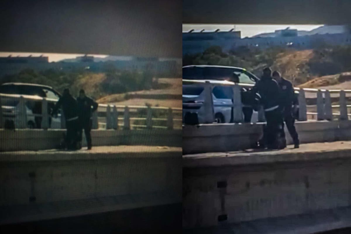 Evitan que mujer se lance de puente en Nogales