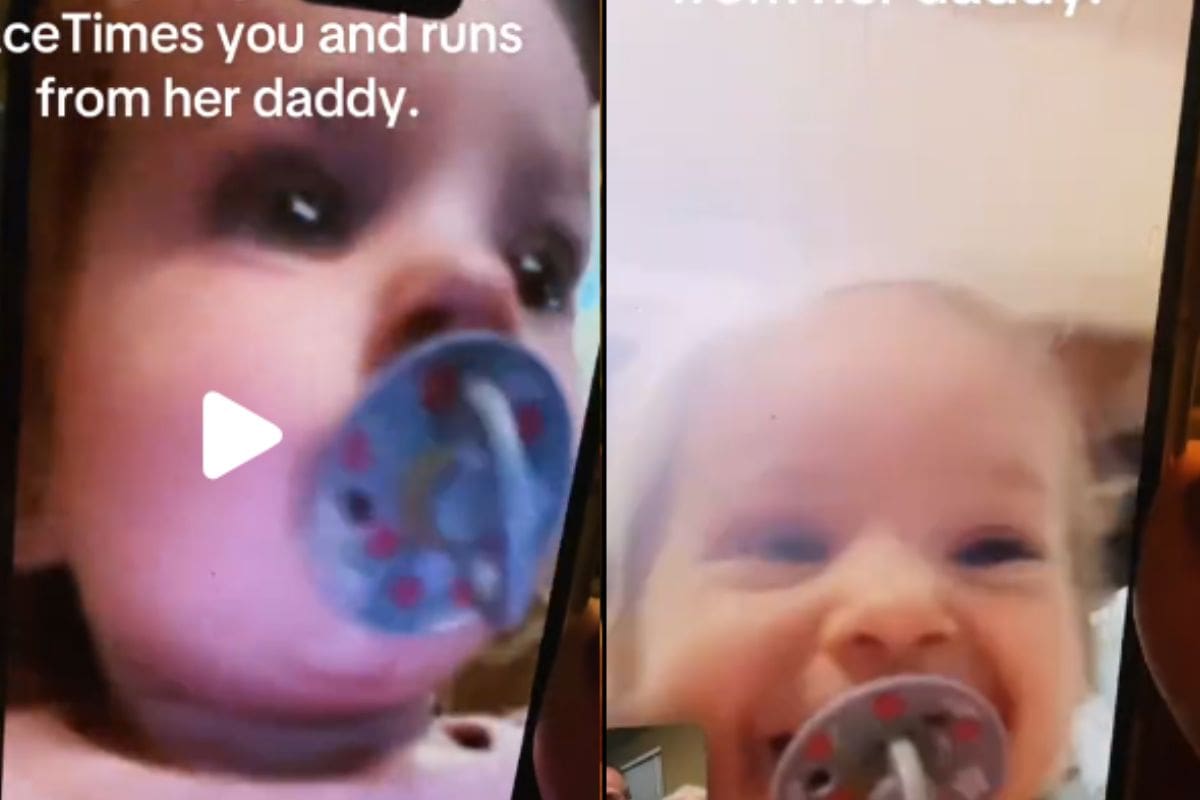 Bebé le quita el celular a su madre durante una videollamada y se volvió viral