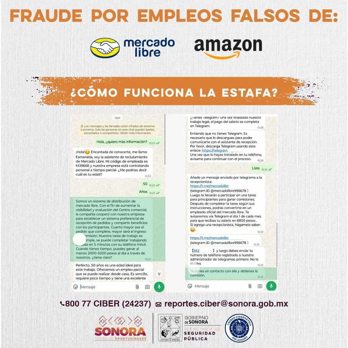 Los delincuentes piden datos bancarios y realizan depósitos pequeños para ganar confianza. Foto: SSP Sonora