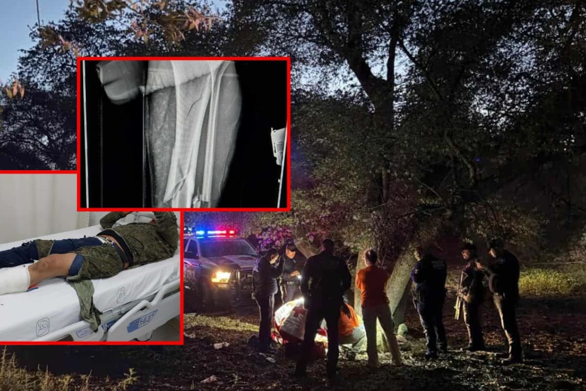Rescatan a migrante fracturado que intentaba brincar la barda fronteriza