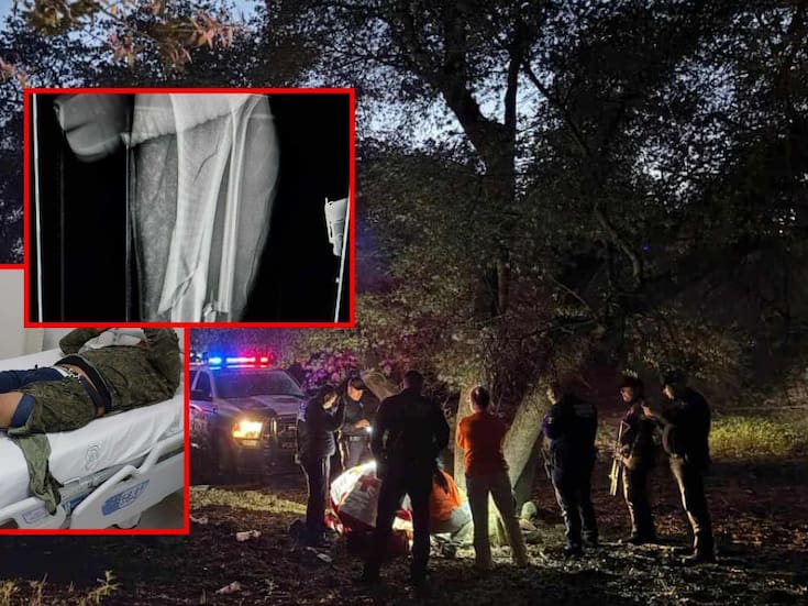 Rescatan a migrante fracturado que intentaba brincar la barda fronteriza