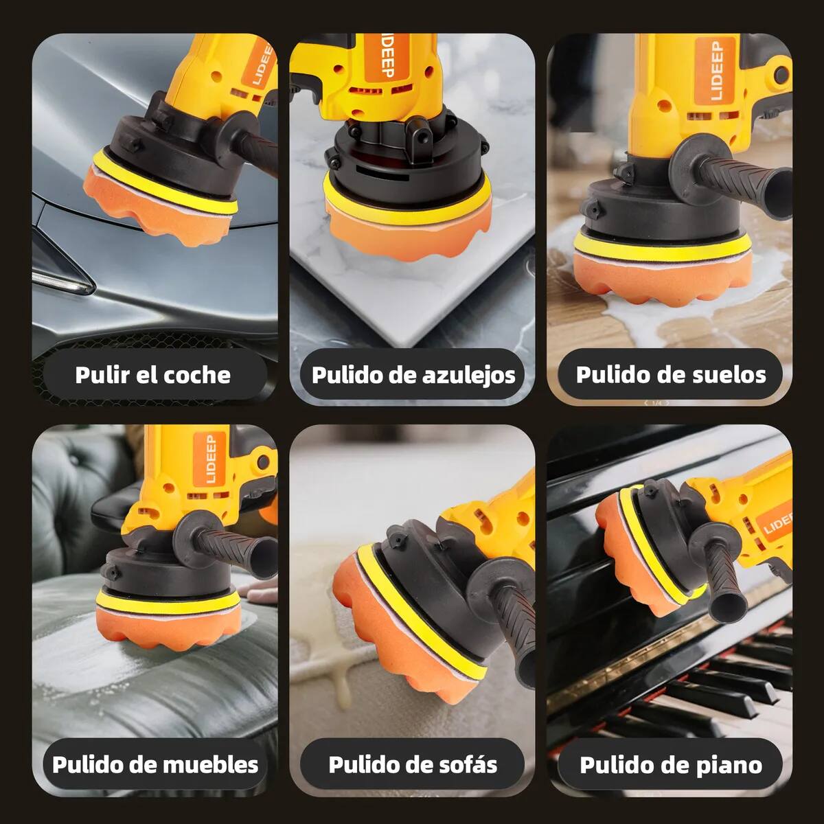 Pulidora eléctrica de mano LIDEEP de 700 watts | Mercado Libre