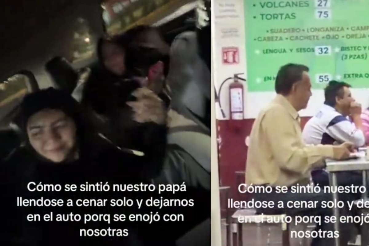 “Las redes sociales lo apoyaron:”: Jovenes suben como su padre las dejo en el carro y se bajo a comer tacos el solo