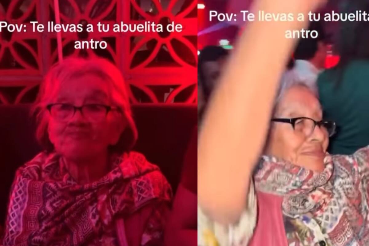 Joven lleva a su abuelita de antro: así resultó