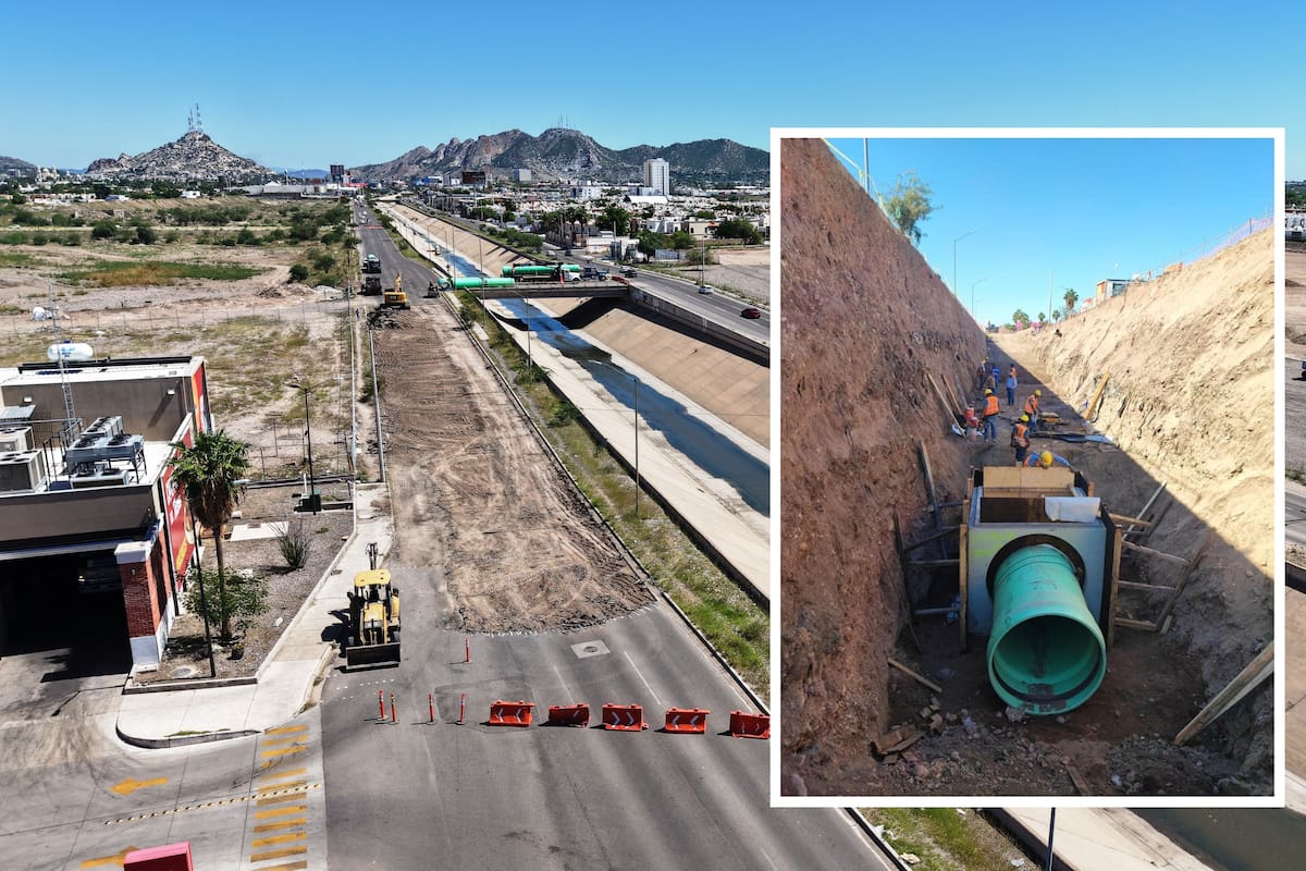 Obras de drenaje en Paseo Río Sonora reportan un avance del 38%, informa Agua de Hermosillo, ¿cuándo terminarían los trabajos?