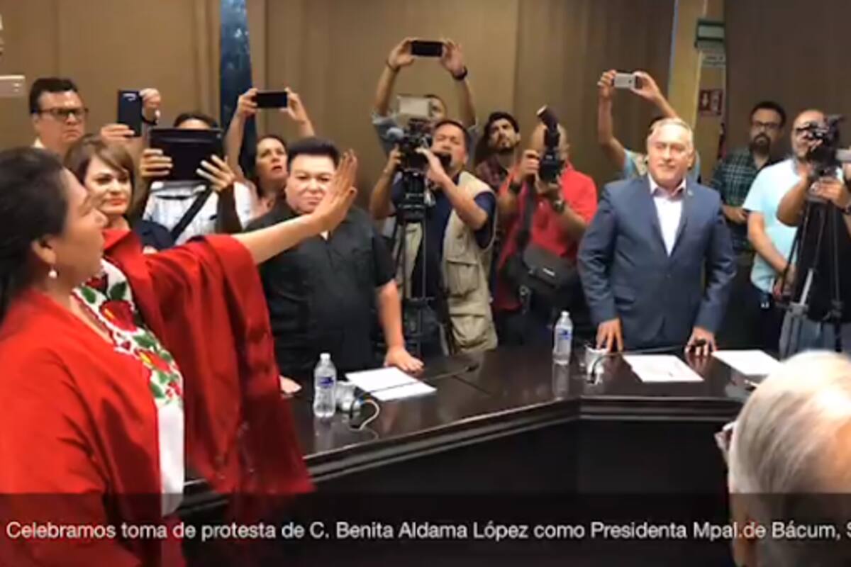 Benita Aldama López nueva alcaldesa de Bácum