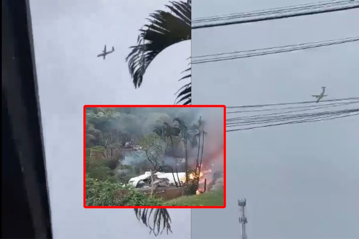 Tragedia en Brasil: Las terribles imágenes del avión con 62 pasajeros que cayó y no hubo ningún sobreviviente