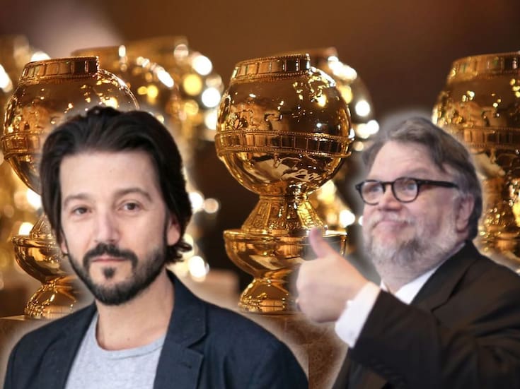 Guillermo del Toro y Diego Luna en los Golden Globes; los únicos dos mexicanos nominados de la noche