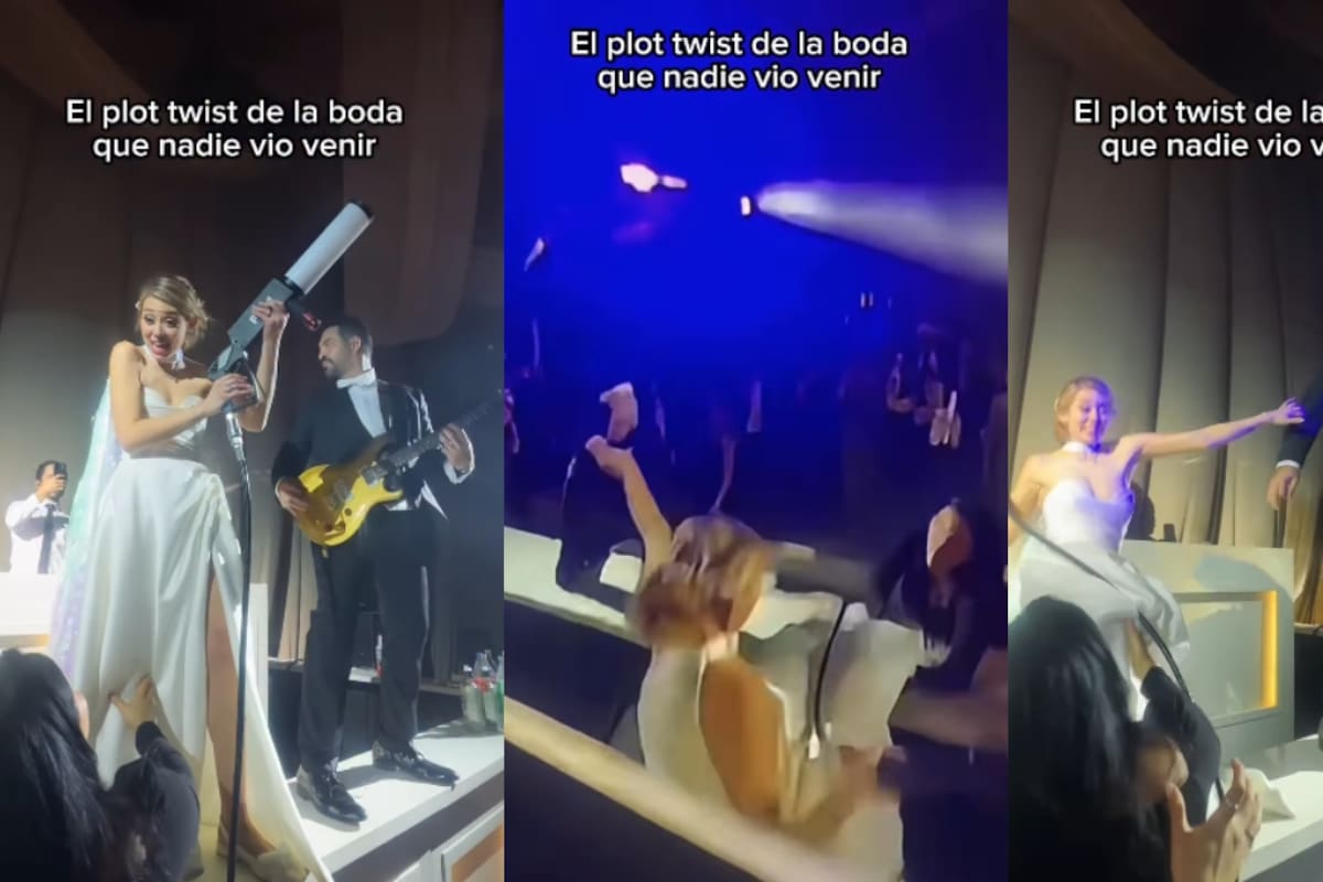 Novia sufre una fuerte caída durante su boda y todo queda grabado
