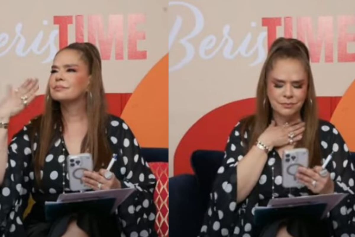 Elisa Beristain se atraganta durante su programa en vivo