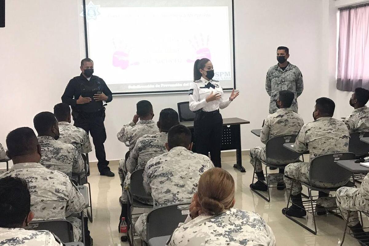 Capacitan a elementos de la Guardia Nacional sobre violencia de género
