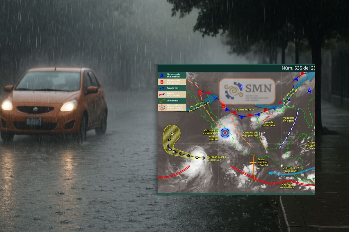 Fuertes lluvias en varios estados y altas temperaturas al Norte para este jueves, advierte el SMN