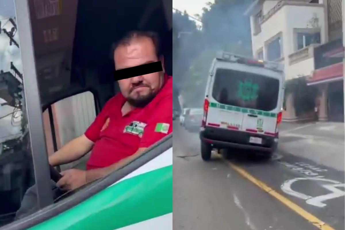 Conductor de ambulancia del IMSS es detenido tras atropellar a una persona y escapar con la unidad dañada en calles de Azcapotzalco