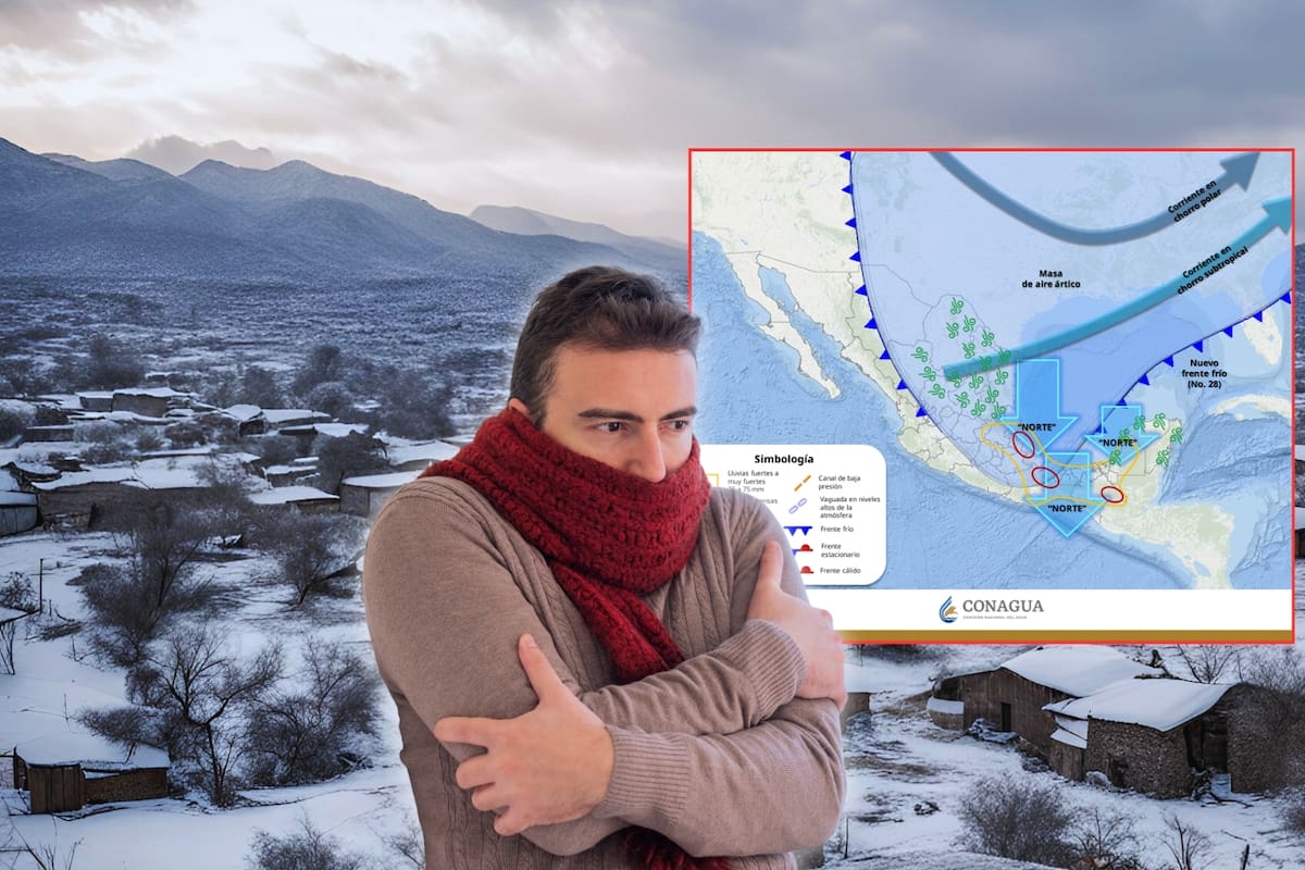 Este miércoles entra un nuevo frente frío a México y estos estados serán los que se estarán “congelando” con temperaturas de hasta -10 °C