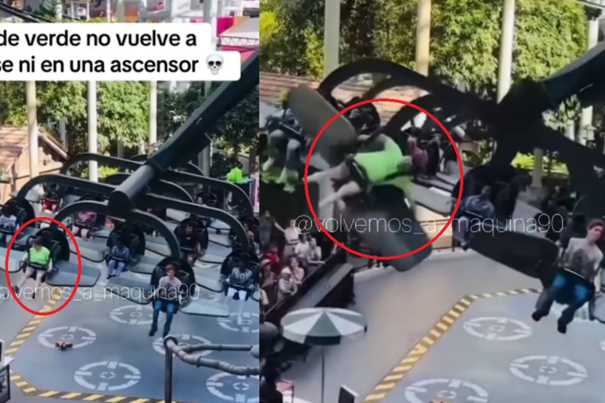 Atracción mecánica se descontrola y deja a un hombre girando sin parar; el video arrasa en redes