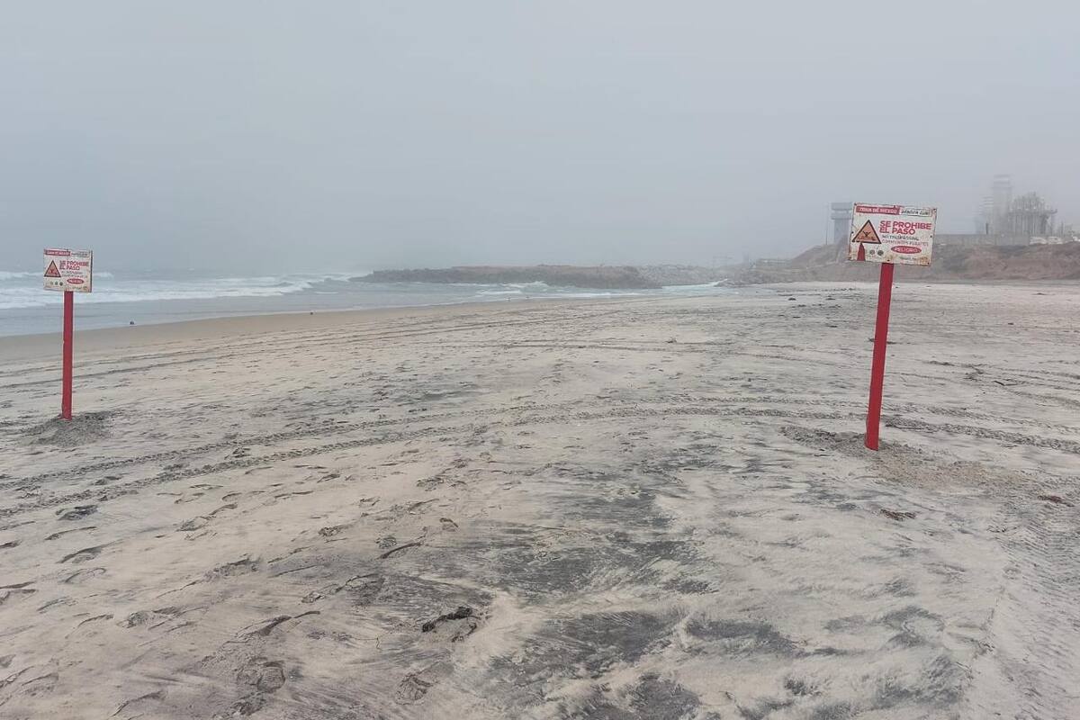 Cierran tramo de playa cercano a la termoeléctrica por fuerza de corrientes