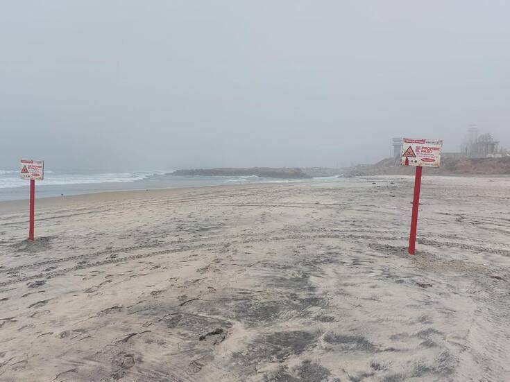 Cierran tramo de playa cercano a la termoeléctrica por fuerza de corrientes